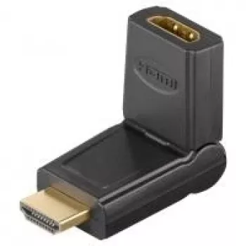 Wentronic Goobay HDMI™-Adapter, HDMI Standard-Socket (Type A), Must - HDMI™ A-Pesa > HDMI™ A-Pistik, nurga all pööratav (51721)