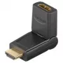 Wentronic Goobay HDMI™-Adapter, HDMI Standard-Socket (Type A), Must - HDMI™ A-Pesa > HDMI™ A-Pistik, nurga all pööratav (51721)