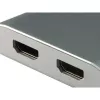 Equip USB Type C 2x HDMI emane adapter, 3.2 Gen 1 (3.1 Gen 1), USB Type-C, HDMI väljund, 4096 x 2160 pikslit