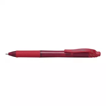 Klambriga sissetõmmatav pastapliiats Pentel Energel X 1.0 Punane