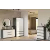 Kummut 2 ust 3 sahtlit top e shop M-MP-K-MAL-2D3S-ANTBIA — antratsiidist raam, valged uksed, 1200×750×400 mm