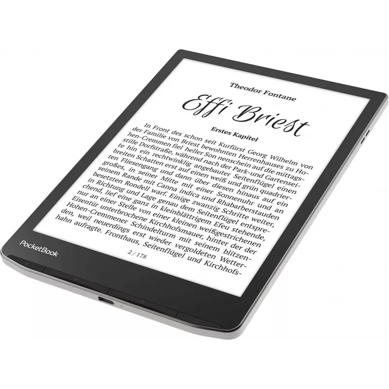 E-raamatulugeja PocketBook InkPad 4 7,8-tolline E Ink Carta, 32 GB, Wi‑Fi, must/hõbedane