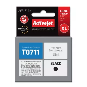 Activejet AEB-711N tint (asendus: Epson T0711, T0891, T1001; Supreme; 15 ml; must)