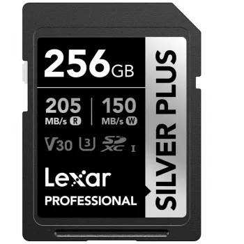 Lexar 256 GB UHS-I SDXC Silver Plus välkmälu