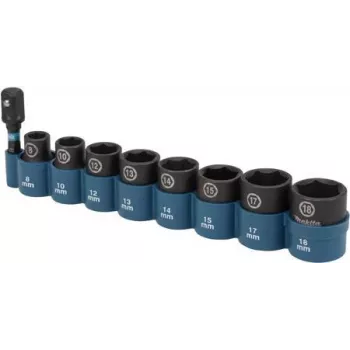 Makita E-16639 - löögipesade komplekt 3/8 8-osaline | sisaldab adapterit 1/4 (E-16639)