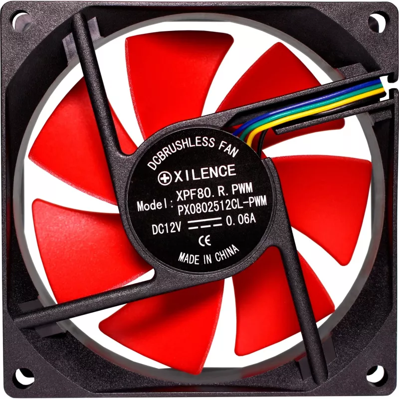 XILENCE XF040 80 mm PWM korpuse ventilaator – punane