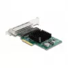 DeLOCK PCI Express x4 kaart 4 x RJ45 Gigabit LAN BCM hall