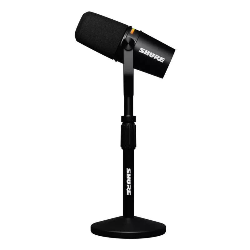 Shure MV7+-K-BNDL - kõnepuldi/vokaalmikrofon XLR/USB-C pesaga, must + lauajalg GATOR