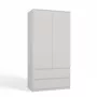 Garderoob Top E Shop SZAFA MALWA B 5 riiulit 2 hingedega ust Valge 900×500×1800 mm