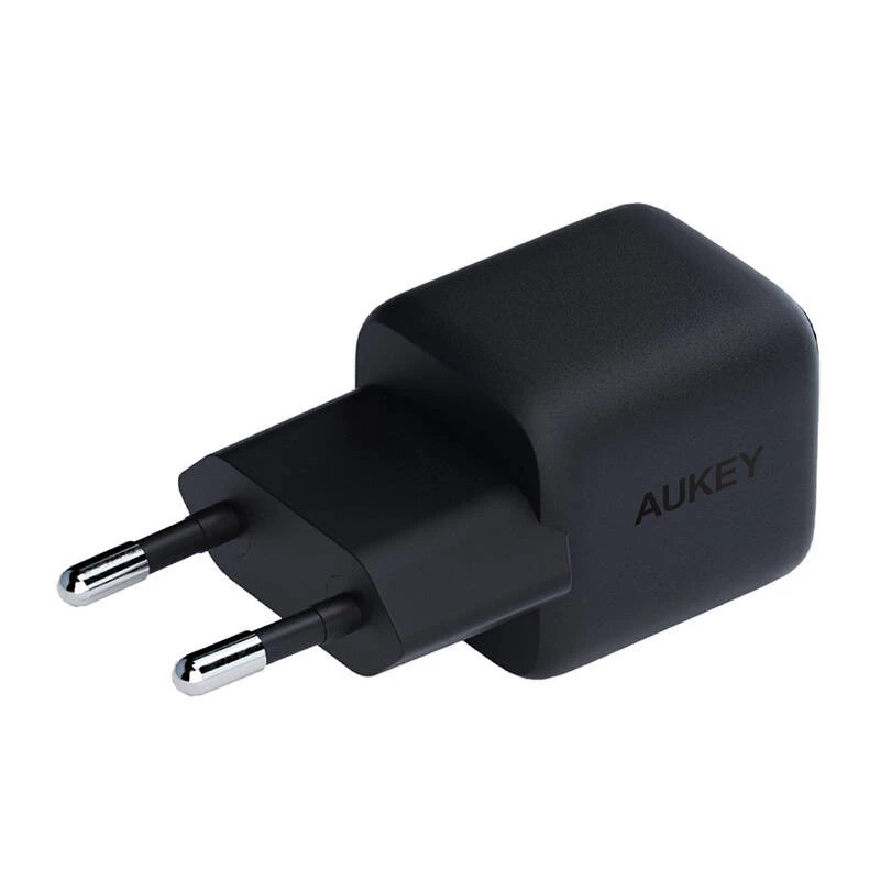 Seinalaadija Aukey PA-B1L USB-C 30 W must — kompaktne USB‑C PD toiteadapter