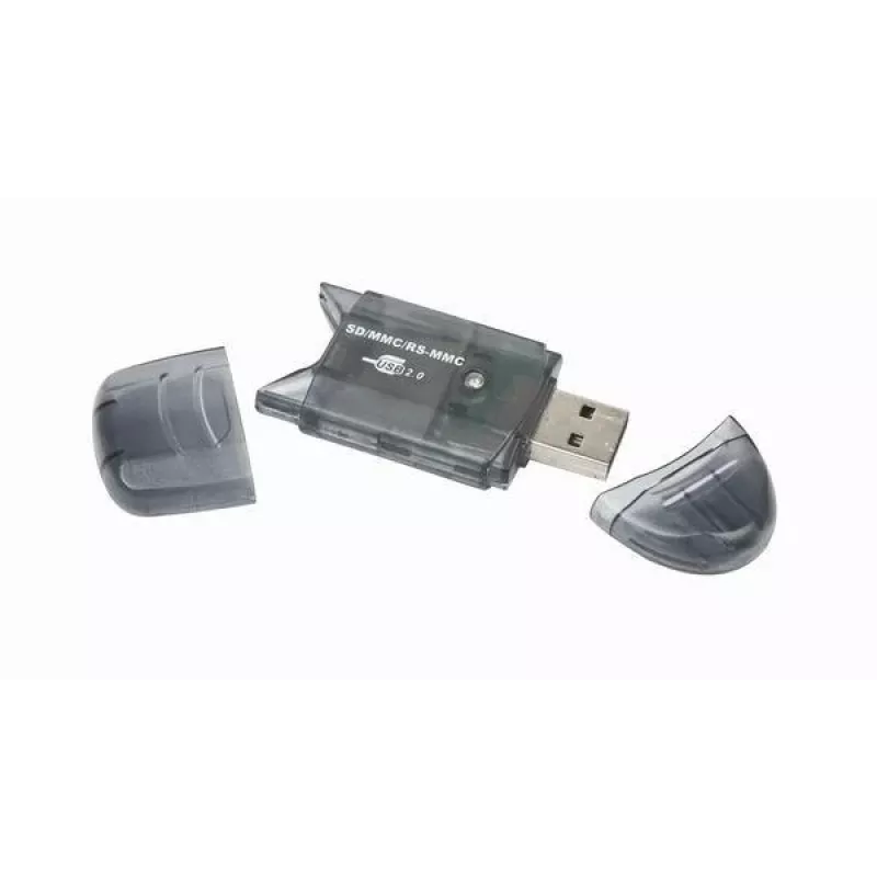 USB 2.0 kaardilugeja Gembird FD2-SD-1 — MMC/SD/SDHC/SDXC, 73×30×10 mm, 13 g, Must