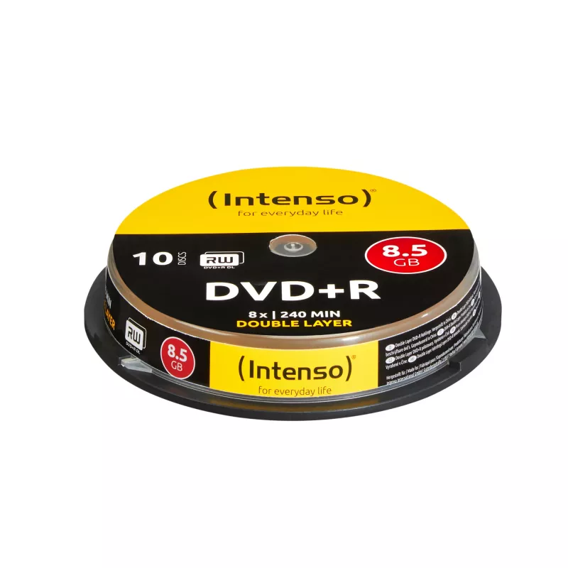 Intenso - 10 x DVD+R DL - 8,5 GB 8x - Spindel - Salvestusmeedium (4311142)