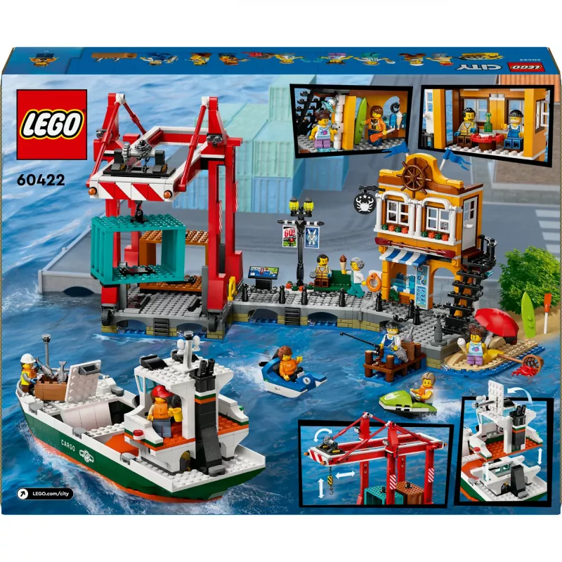 LEGO CITY 60422 Rannasadam ja kaubalaev