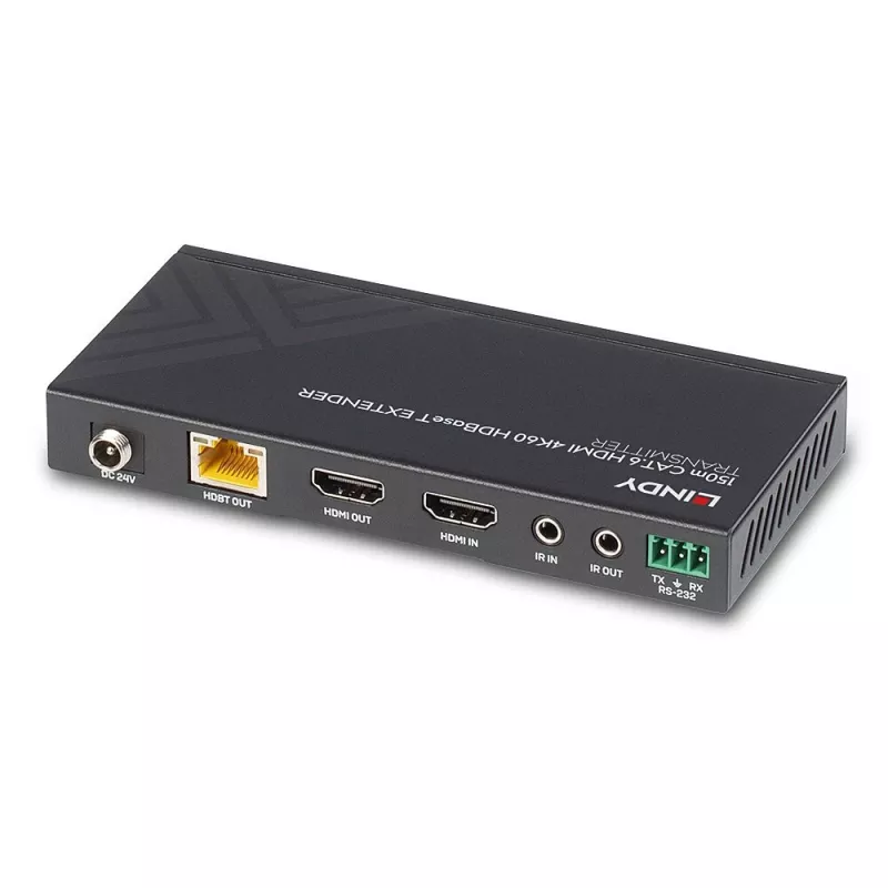 Lindy 150m Cat.6 HDMI 4K60, IR ja RS-232 HDBaseT pikendaja
