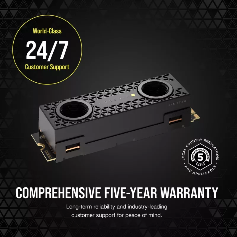 SSD Corsair MP700 PRO SE Hydro X 2 TB M.2 PCIe 5.0 14000 MB/s lugemine 12000 MB/s kirjutamine