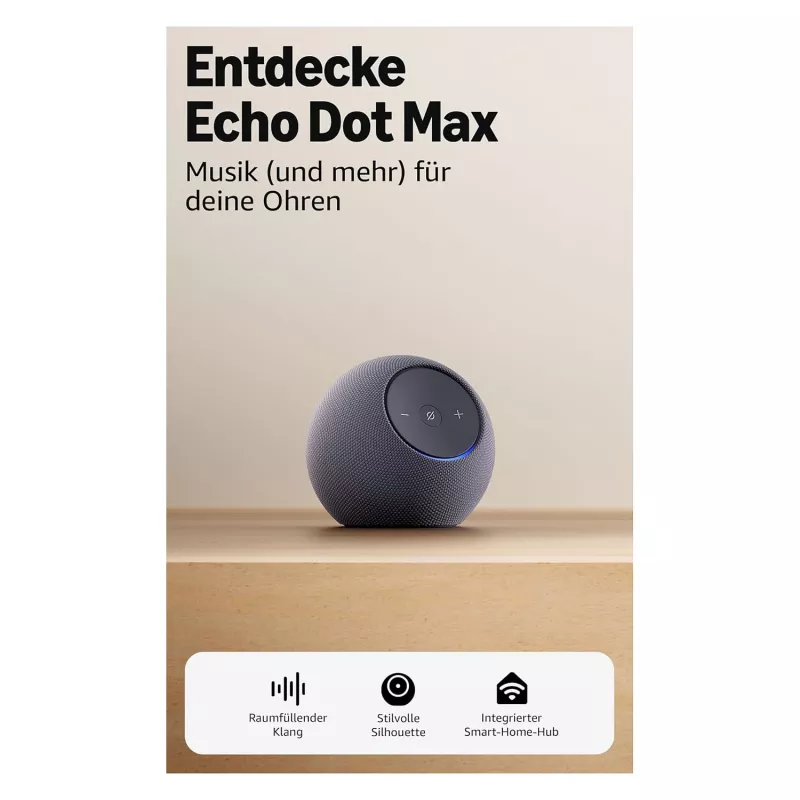 Amazon Echo Dot Max 2025 väljalase - Graphite - Bluetooth (B0DKLFHZDH)