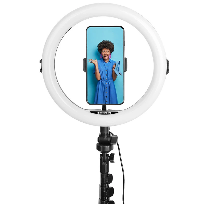 Agfa Arl11xl Ring Light LED Ring 11 + statiiv + pult