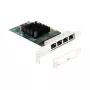 DeLOCK PCI Express x4 kaart 4 x RJ45 Gigabit LAN BCM hall