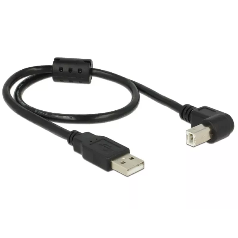 USB-kaabel DeLOCK 0,5 m USB 2.0-A USB 2.0-B Must
