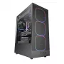 PC korpus TACENS MARS MC‑NEBULA Midi Tower karastatud klaasiga, neli 120mm aRGB ventilaatorit, toetab ATX, GPU kuni 30,2 cm