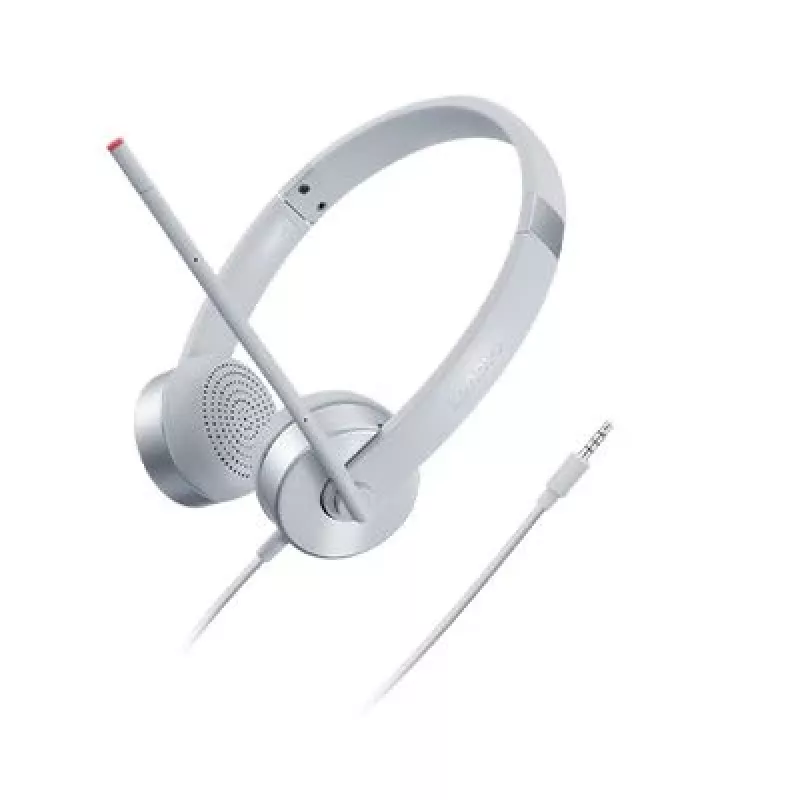 Lenovo 100 Stereo Analogue Headset kontor/kõnekeskus hõbedane