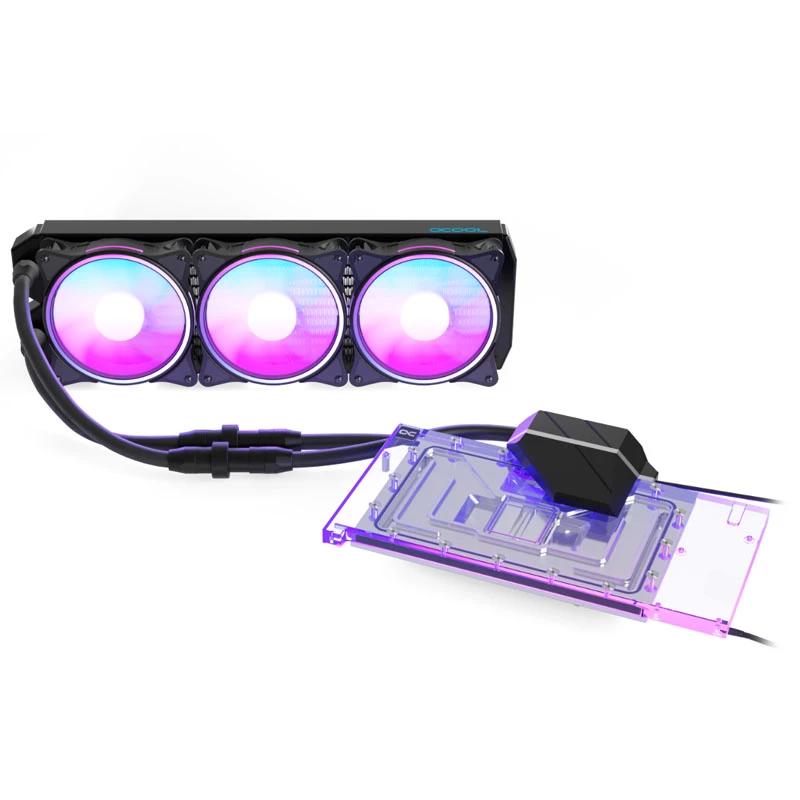 Veeblokk Alphacool 14488 akrüül messing nailon must läbipaistev