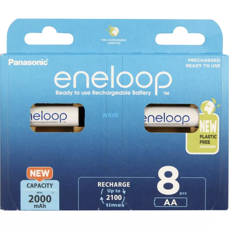 Laetavad patareid PANASONIC ENELOOP AA 2000 mAh 8 tk (BK-3MCDE/8HH)