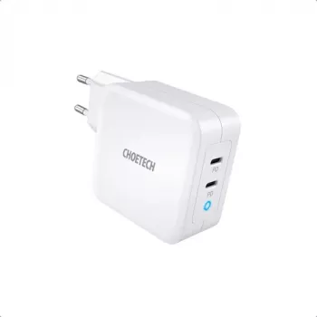 Toiteadapter CHOETECH Charger GaN 2x USB-C 100W PD, mudel PD6008
