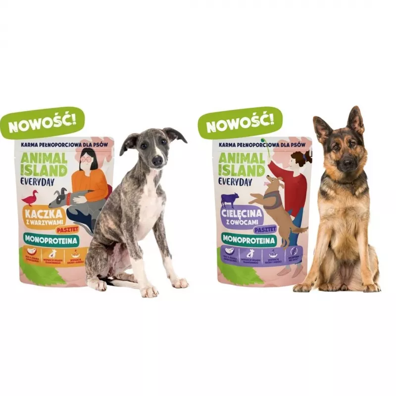 ANIMAL ISLAND Monoproteiin vasikaliha/part/kalkun koeratoit 9×300g
