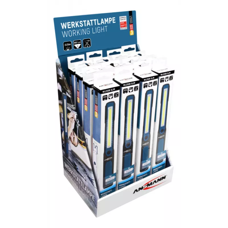 Käsilamp Ansmann WL250B must sinine COB LED 3W 215lm