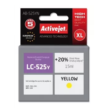 Activejet AB-525YN tint (asendus Brother LC525Y-le; Supreme; 15 ml; kollane)
