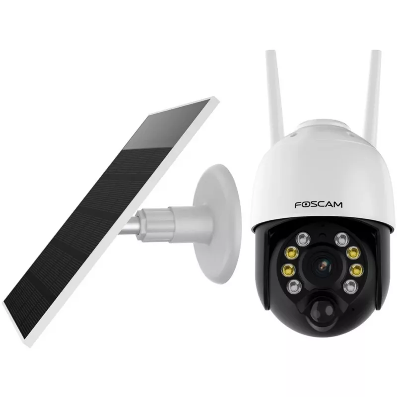 IP-valvekaamera Foscam B4 Dome 4 MP (2560×1440), Wi‑Fi 2,4 GHz, IP65, Päike + Aku 5000 mAh, 355° pööre, 90° kallutus
