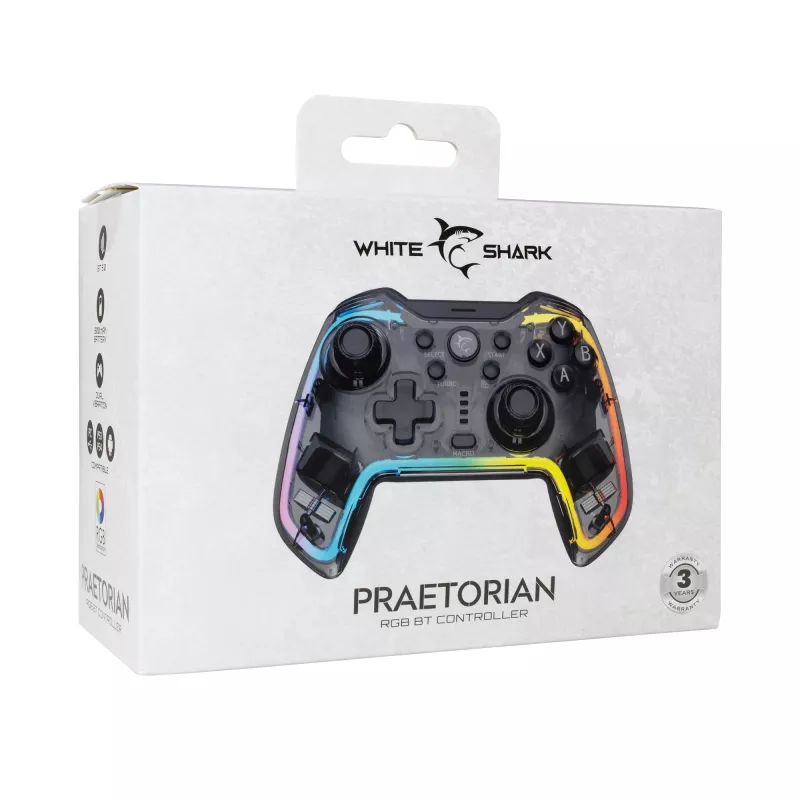 Mängukontroller White Shark GPW-8040 RGB Wireless Bluetooth, mudel PRAETORIAN