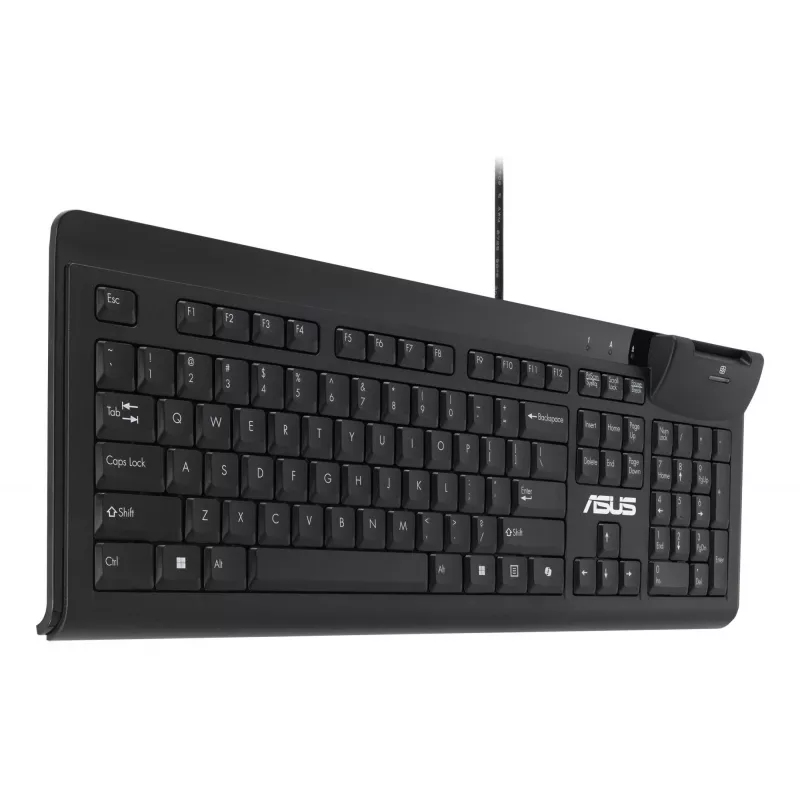 Juhtmega täissuuruses klaviatuur ASUS KU100 must, eesti klaviatuuripaigutus, USB Type-A, 2 m kaabel