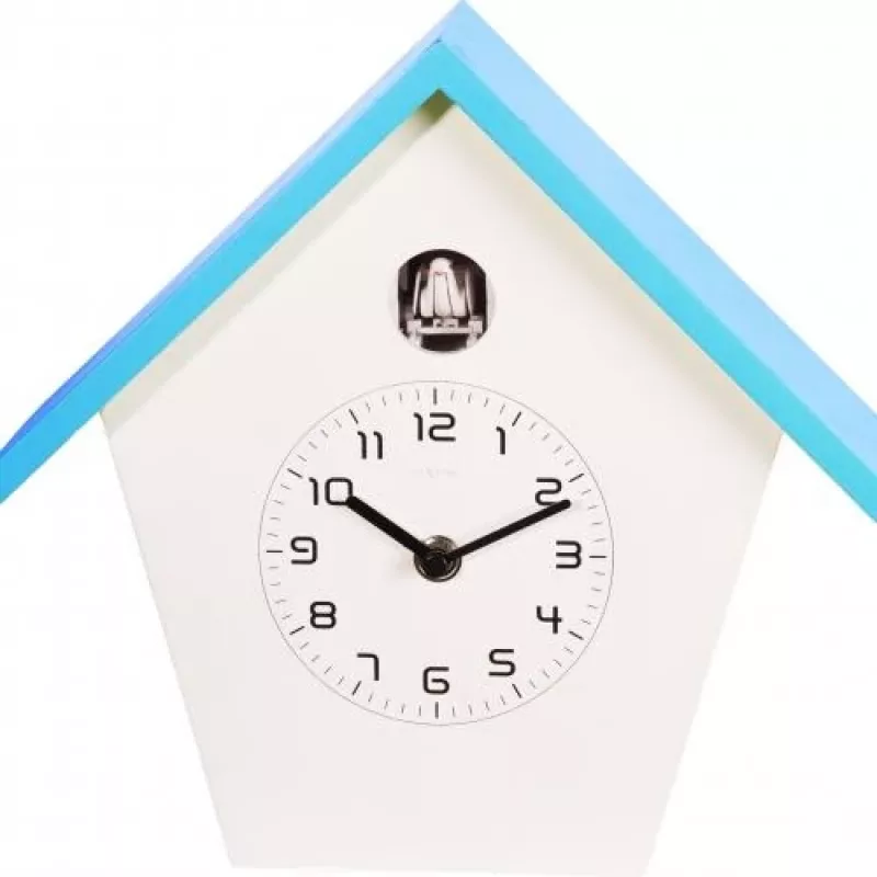 NeXtime kell 3108bl Birdy, 24,5x25,5x9,8 cm, seinakell, sinine/valge