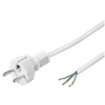 Wentronic Goobay maandatud toitekaabel isemonteerimiseks, 1,5 m, valge - Type F (Type F, CEE 7/7) > lahtised kaabliotsad (51328)