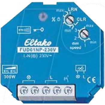 Dimmerlüliti Eltako FUD61NP-230V 30100830 juhtmevaba universaalne 230 V valgustuse juhtimiseks