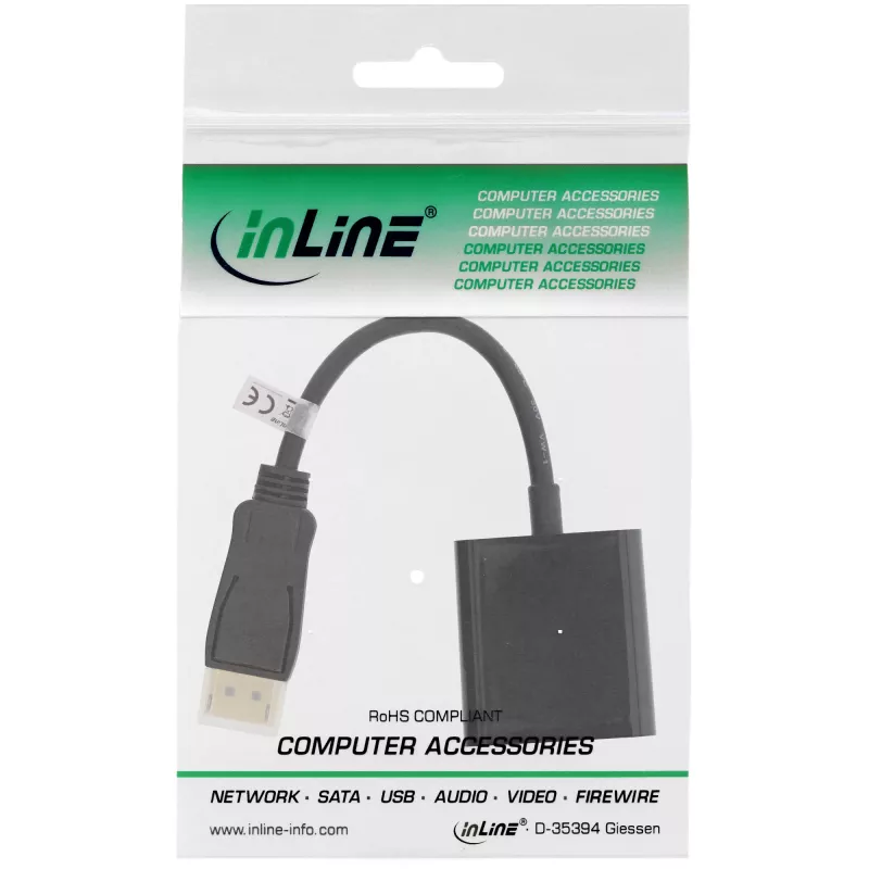 Microconnect DPDVID videokaabli adapter 0,15 m DisplayPort DVI-D must