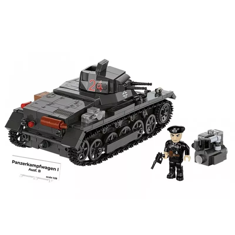 Ehituskomplekt Cobi Panzer I Ausf. B – 654 tk, detailne mudelitanki komplekt