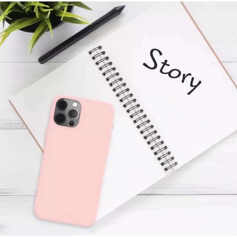 Kaitsev tagakate FIXED Apple iPhone 16 Pro Max jaoks, kummeeritud viimistlus, roosa