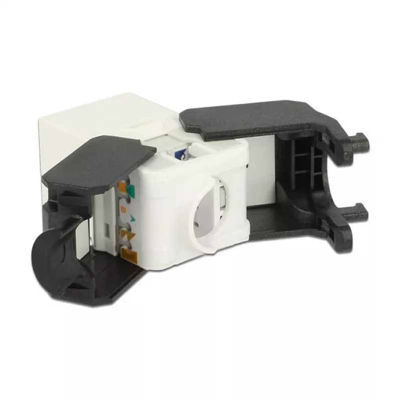 Keystone-moodul DELOCK 86266, RJ-45 LSA-le, must/valge, 16×37,8×22,5 mm