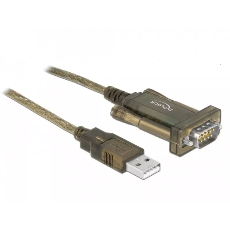 Jadakaabel DeLOCK 64073 USB Type-A DB-9 Läbipaistev 2m