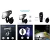 Jalgratta LED-esituli FISCHER 50690 — patareitoitega, must