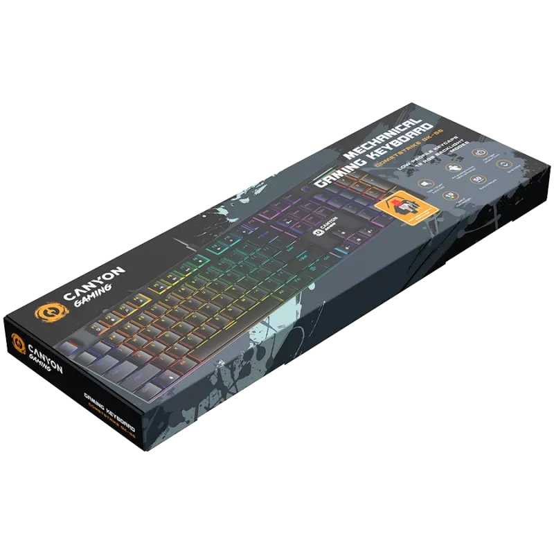 CANYON klaviatuur Cometstrike GK-55 EN/RU Juhtmega
