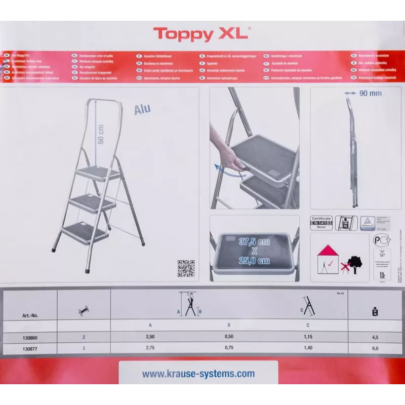 Krause kokkupandav aste Toppy XL hõbedane
