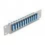 DeLOCK 10-tolline 12 pordiga LC Quad fiiberoptiline patch-paneel sinine 1U hall
