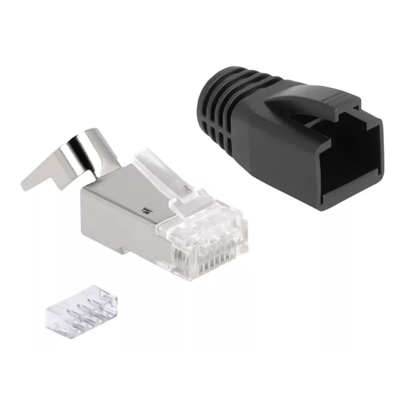 DeLOCK 66903 traatühendus RJ-45 Must Metallist Isane 25 tk
