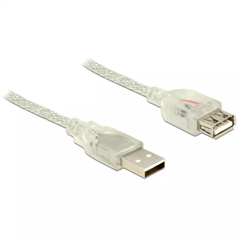 USB-kaabel DeLOCK 83883 USB 2.0 2m Läbipaistev
