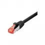 Tecline exertis Connect - Patch-Cable - RJ-45 (M) to RJ-45 (M) - 1,5 m - SFTP, PiMF - CAT 6 - Halogeenivaba, Snagless - Must (715015S)