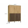 KAMARO 4DK õhuke/GŁ tamm ARTISAN DISPLAY CABINET